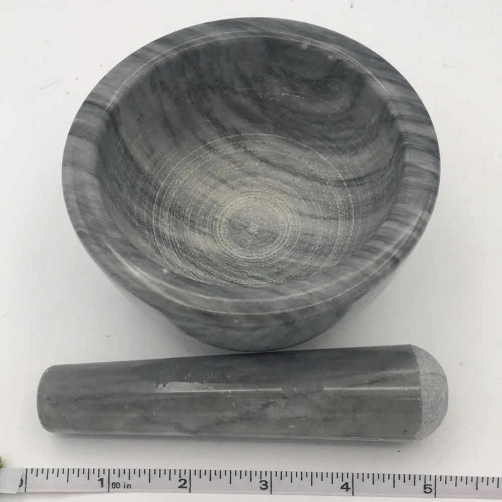 VTG Marble Mortar &‎ Pestle Set Grey